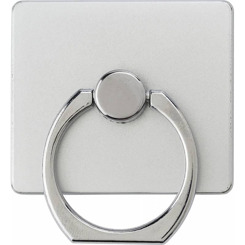 Samolepiaci plastový držiak na mobilný telefón v kovovom dizajne, strieborná Samolepiaci plastový držiak na mobilný telefón v kovovom dizajne, strieborná